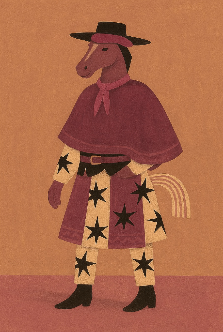 El Guardián - Serie Gauchas y Caballos, obra digital por Romina Karl